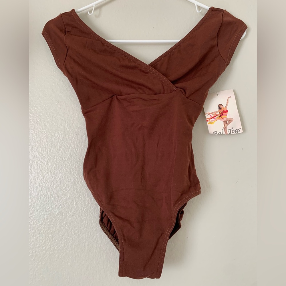 Bal togs cap sleeve leotard adult petite